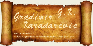 Gradimir Karadarević vizit kartica